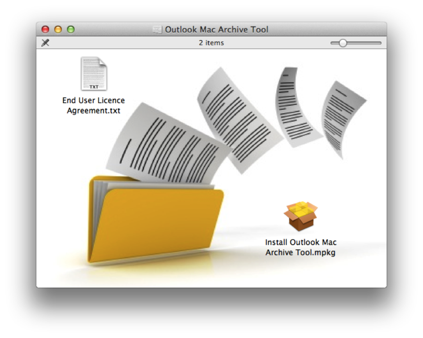 outlook for mac archive box